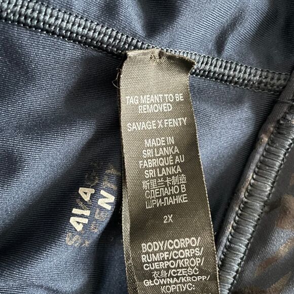 Savage x Fenty Band-It Houndstooth Low-Impact Sports Bra - Plus Size: 2X - Picture 4 of 8